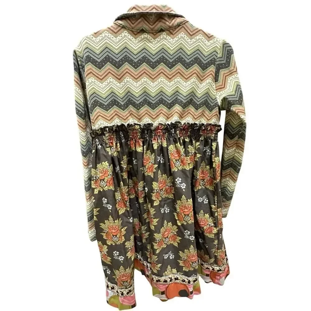 Matilda Jane Girls SZ 6 Field Trip Harlow Mock Turtleneck Cottagecore BOHO Dress
